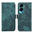 Leather Case Stands Flip Cover Holder K08Z for Huawei Honor 90 Lite 5G Green