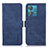 Leather Case Stands Flip Cover Holder K08Z for Motorola Moto Edge 40 Neo 5G Blue