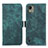 Leather Case Stands Flip Cover Holder K08Z for Nokia C110 Green