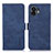 Leather Case Stands Flip Cover Holder K08Z for Nothing Phone 2 Blue