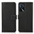 Leather Case Stands Flip Cover Holder K08Z for Oppo A16 Black