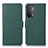 Leather Case Stands Flip Cover Holder K08Z for Oppo A74 5G Green