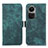 Leather Case Stands Flip Cover Holder K08Z for Oppo Reno10 5G Green