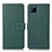 Leather Case Stands Flip Cover Holder K08Z for Realme Narzo 50i Green