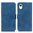 Leather Case Stands Flip Cover Holder K08Z for Samsung Galaxy A23 5G SC-56C Blue