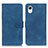 Leather Case Stands Flip Cover Holder K08Z for Samsung Galaxy A23s Blue