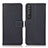 Leather Case Stands Flip Cover Holder K08Z for Sony Xperia 1 III Navy Blue