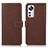Leather Case Stands Flip Cover Holder K08Z for Xiaomi Mi 12 Pro 5G Brown