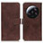 Leather Case Stands Flip Cover Holder K08Z for Xiaomi Mi 13 Ultra 5G Brown