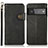 Leather Case Stands Flip Cover Holder K09Z for Google Pixel 6 Pro 5G Black