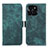 Leather Case Stands Flip Cover Holder K09Z for Huawei Honor X8b Green