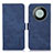 Leather Case Stands Flip Cover Holder K09Z for Huawei Mate 60 Pro Blue