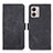Leather Case Stands Flip Cover Holder K09Z for Motorola Moto G53j 5G Black