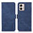 Leather Case Stands Flip Cover Holder K09Z for Motorola Moto G53j 5G Blue