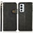 Leather Case Stands Flip Cover Holder K09Z for OnePlus 9RT 5G Black