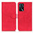 Leather Case Stands Flip Cover Holder K09Z for Oppo A16s Red