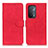 Leather Case Stands Flip Cover Holder K09Z for Oppo A54 5G Red