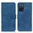 Leather Case Stands Flip Cover Holder K09Z for Oppo A55 5G Blue