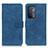Leather Case Stands Flip Cover Holder K09Z for Oppo A93 5G Blue