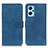 Leather Case Stands Flip Cover Holder K09Z for Oppo A96 4G Blue