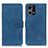 Leather Case Stands Flip Cover Holder K09Z for Oppo F21 Pro 4G Blue
