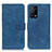 Leather Case Stands Flip Cover Holder K09Z for Oppo K9 5G Blue