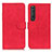 Leather Case Stands Flip Cover Holder K09Z for Sony Xperia 1 III Red