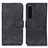 Leather Case Stands Flip Cover Holder K09Z for Sony Xperia 1 IV Black