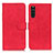 Leather Case Stands Flip Cover Holder K09Z for Sony Xperia 10 III Red