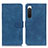 Leather Case Stands Flip Cover Holder K09Z for Sony Xperia 10 IV Blue