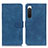 Leather Case Stands Flip Cover Holder K09Z for Sony Xperia 10 V Blue