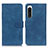 Leather Case Stands Flip Cover Holder K09Z for Sony Xperia 5 IV Blue