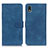 Leather Case Stands Flip Cover Holder K09Z for Sony Xperia Ace III Blue