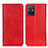 Leather Case Stands Flip Cover Holder K09Z for Vivo iQOO Z6 5G Red