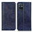 Leather Case Stands Flip Cover Holder K09Z for Vivo Y55s 5G Blue
