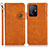 Leather Case Stands Flip Cover Holder K09Z for Xiaomi Mi 11T Pro 5G Brown