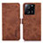 Leather Case Stands Flip Cover Holder K09Z for Xiaomi Mi 13T 5G Brown