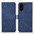 Leather Case Stands Flip Cover Holder K09Z for Xiaomi Poco C65 Blue