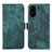 Leather Case Stands Flip Cover Holder K09Z for Xiaomi Poco C65 Green