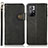 Leather Case Stands Flip Cover Holder K09Z for Xiaomi Poco M4 Pro 5G Black