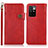 Leather Case Stands Flip Cover Holder K09Z for Xiaomi Redmi 10 4G Red