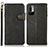 Leather Case Stands Flip Cover Holder K09Z for Xiaomi Redmi Note 10 JE 5G Black