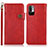 Leather Case Stands Flip Cover Holder K09Z for Xiaomi Redmi Note 10 JE 5G Red