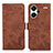 Leather Case Stands Flip Cover Holder K09Z for Xiaomi Redmi Note 13 Pro+ Plus 5G Brown