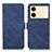 Leather Case Stands Flip Cover Holder K09Z for Xiaomi Redmi Note 13R Pro 5G Blue