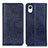 Leather Case Stands Flip Cover Holder K10Z for Samsung Galaxy A23s Blue