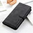 Leather Case Stands Flip Cover Holder KZ3 for Huawei Honor 50 Lite Black