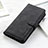 Leather Case Stands Flip Cover Holder KZ3 for Huawei Honor X8b Black