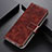 Leather Case Stands Flip Cover Holder KZ4 for Google Pixel 8a 5G Brown