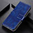 Leather Case Stands Flip Cover Holder KZ4 for Huawei Nova 8i Blue